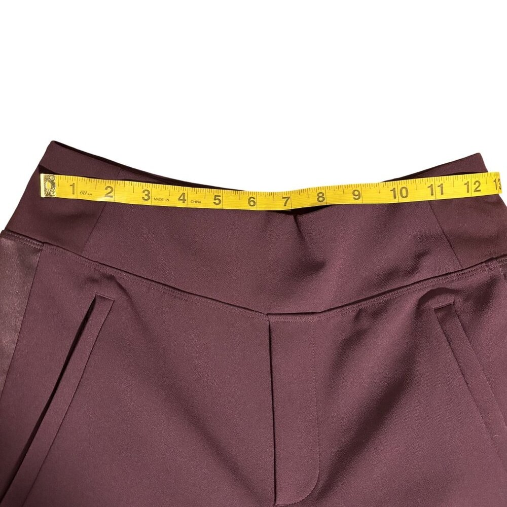 Athleta Endless Satin Side Stripe Spiced Cabernet Burgundy Pants Size 2 - Picture 10 of 14